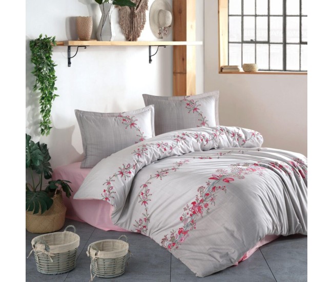 Lenjerie de pat ranforce clasy king size (lorinda)